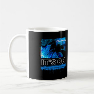 Caneca De Café Abstrato Azul de Mármore Gráfico de Rua em Acrílic