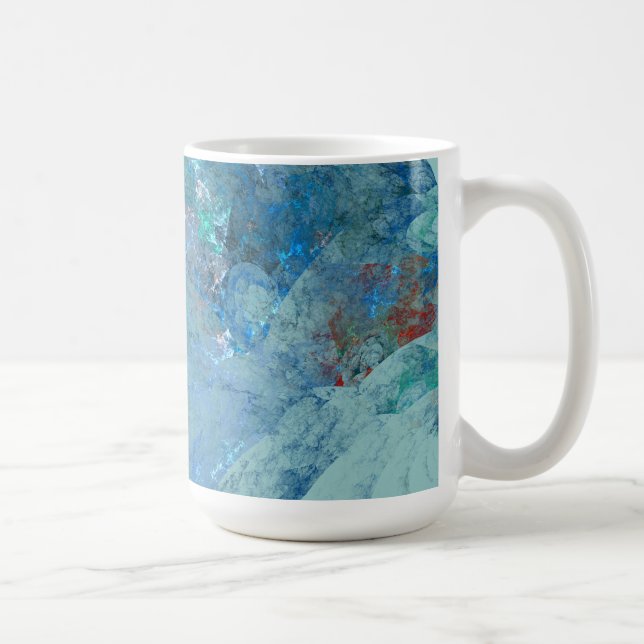 Caneca De Café Abstrato azul de Opal para RAZR (Direita)