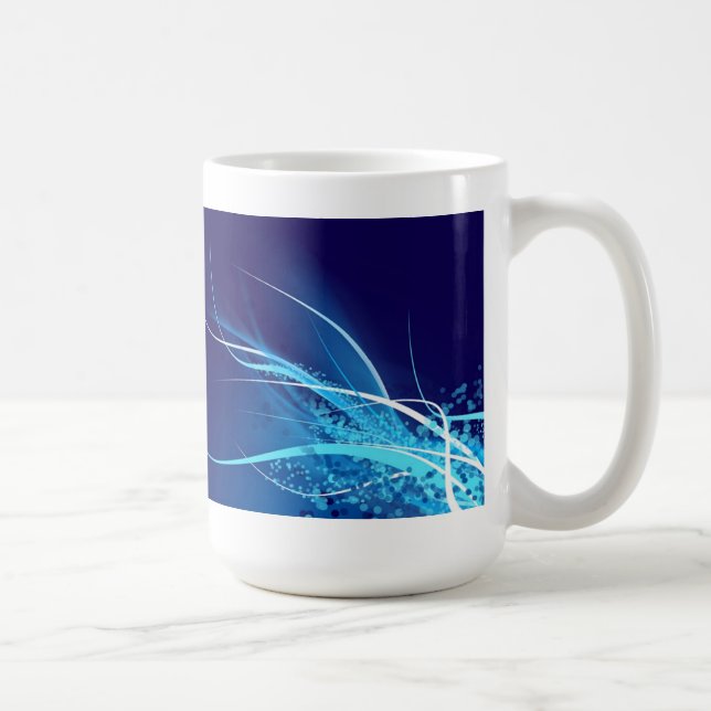 Caneca De Café Abstrato azul-oceano - Mug (Direita)