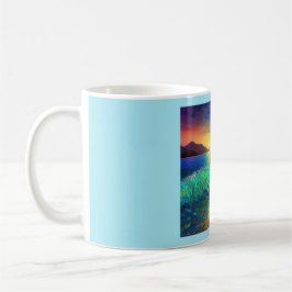 Caneca De Café Abstrato Azure Seascape