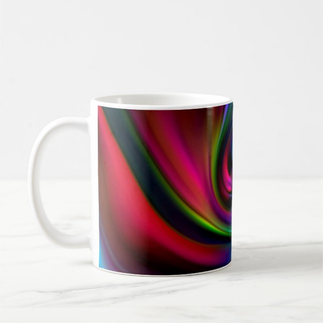 Caneca De Café Abstrato Background Spirals Soft I (Esquerda)