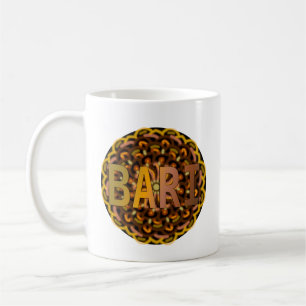 Caneca De Café Abstrato BARBERSHOP BARI MANDALA RETRO 70'S BLUR