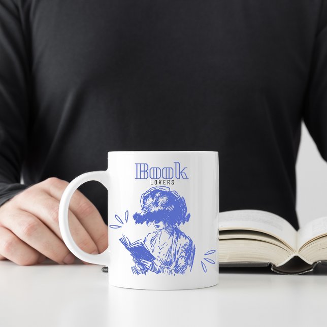 Caneca De Café Abstrato Book Lovers Mug (Criador carregado)