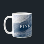 Caneca De Café Abstrato branco azul pintado com a mão moderna tex<br><div class="desc">Abstrato branco azul com textura moderna mão pintada personalizada e elegante design de presente de caneca.</div>