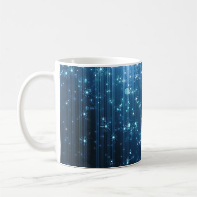 Caneca De Café Abstrato brilhante: Arte de fundo iluminada. (Esquerda)