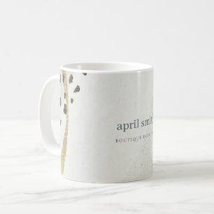 Caneca De Café Abstrato Chic Textura Dourada de Cinzas Negras