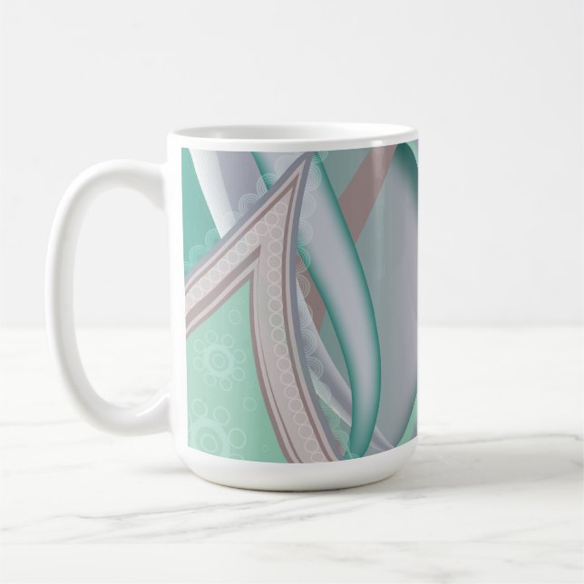 Caneca De Café Abstrato Chocolate Mint Tornado (Esquerda)