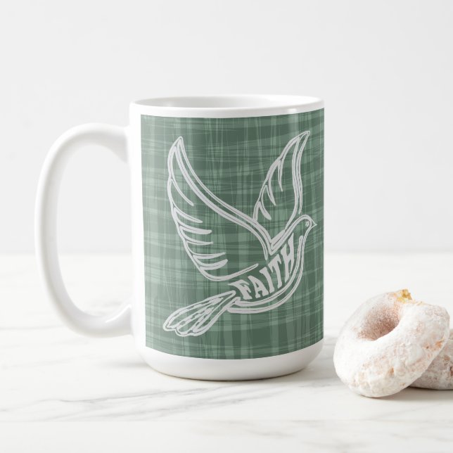 Caneca De Café Abstrato com Fé no Corpo (Com Donut)