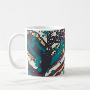 Caneca De Café Abstrato com um padrão na moda sem soldadura, com