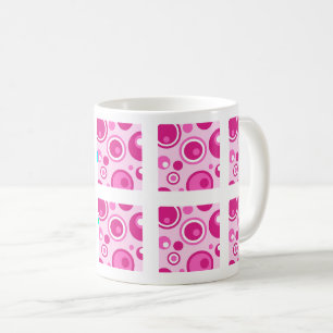 Caneca De Café Abstrato cor-de-rosa