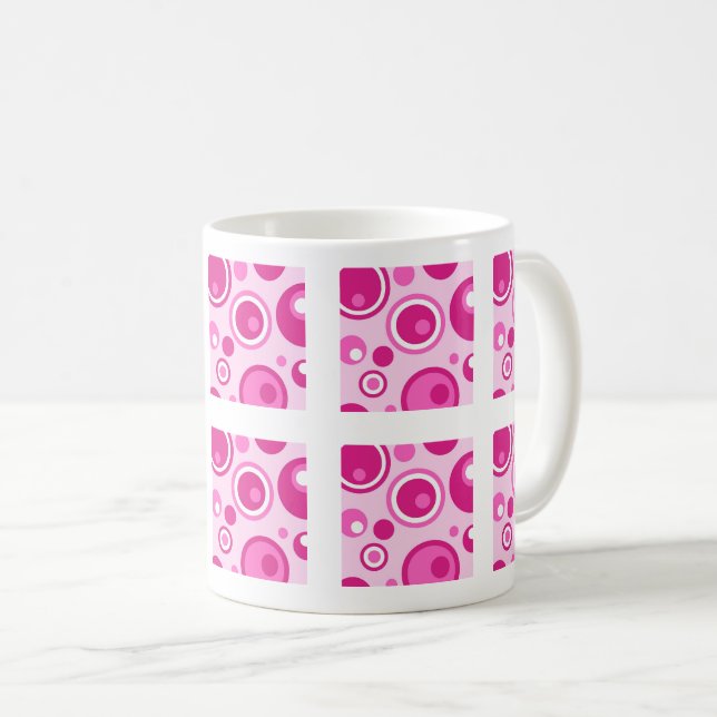 Caneca De Café Abstrato cor-de-rosa (Frente Esquerda)