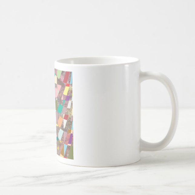 Caneca De Café Abstrato Cores Brilhante (Direita)