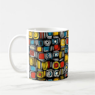 Caneca De Café Abstrato Cores Psicodélica