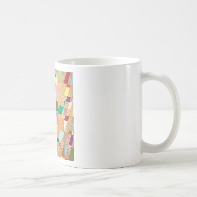 Caneca De Café Abstrato Cores Sun Burst (Direita)