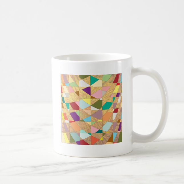 Caneca De Café Abstrato Cores Sun Burst (Direita)