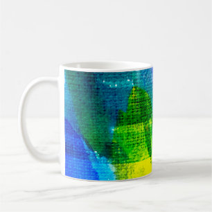 Caneca De Café Abstrato d aquarela pintada de fundo abstrato,acr