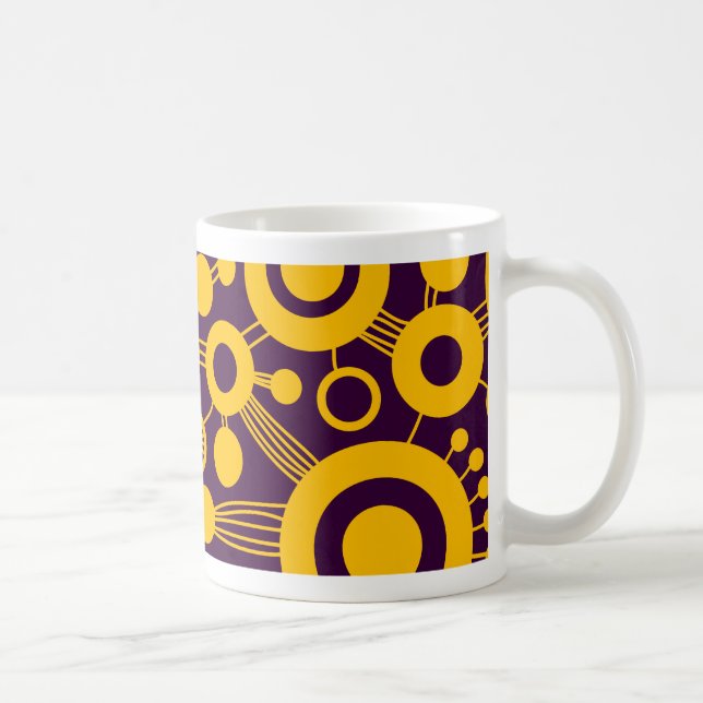 Caneca De Café Abstrato da árvore da vida (Direita)