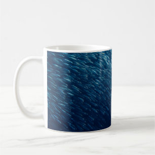 Caneca De Café Abstrato da Escola de Peixes do Mar Subaquático