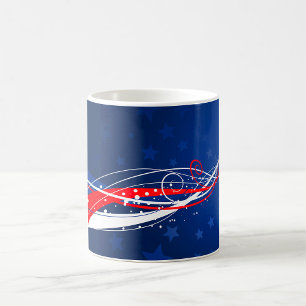 Caneca De Café Abstrato de 4 de julho