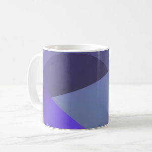Caneca De Café Abstrato de Ângulo Geométrico Azul