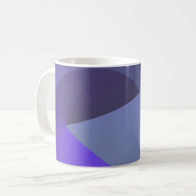 Caneca De Café Abstrato de Ângulo Geométrico Azul (Frente Esquerda)