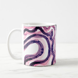 Caneca De Café Abstrato de Aquarela Rosa e Púrpura Mug Versátil