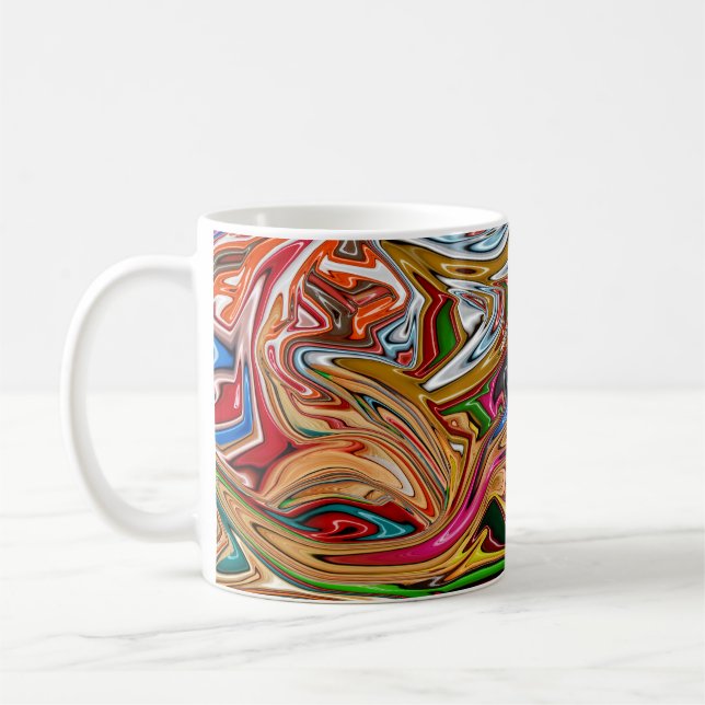 Caneca De Café Abstrato de arte colorida (Esquerda)