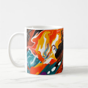 Caneca De Café Abstrato de Arte de Luxúria Trendindo um grupo de
