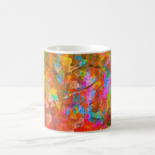 Caneca De Café Abstrato de arte vibrante (Centro)