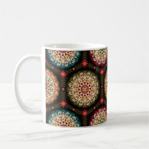Caneca De Café abstrato de círculo colorido padrão de círculo com