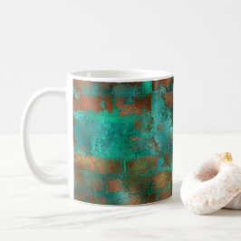 Caneca De Café Abstrato de Cobre Elegante
