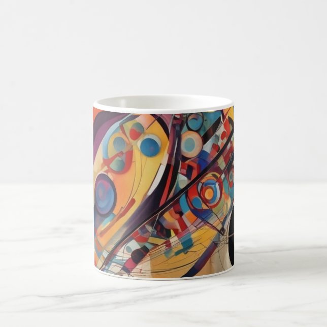 Caneca De Café Abstrato de composição moderna (Centro)