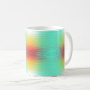 Caneca De Café Abstrato de Cores de Campo Plasmático de Reentrada
