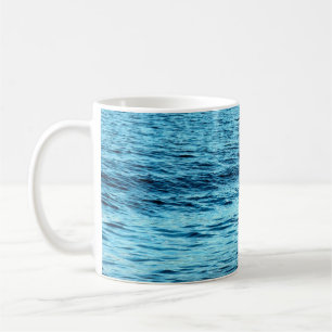 Caneca De Café Abstrato de fundo de onda de água azul abstrato, a