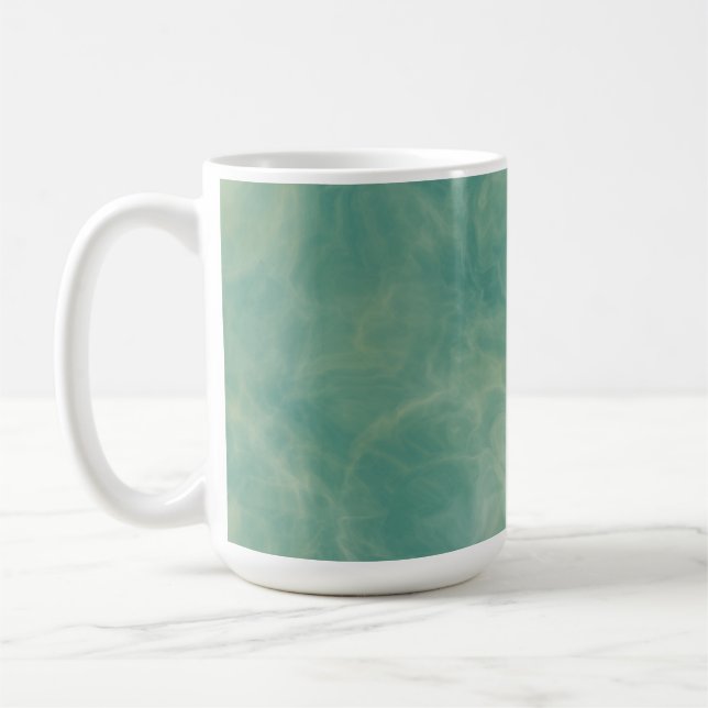 Caneca De Café abstrato de mármore verde (Esquerda)