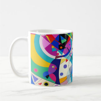 Caneca De Café Abstrato de multicores, Design de Arte Moderna 009