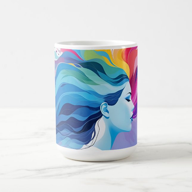 Caneca De Café Abstrato de saúde mental (Centro)