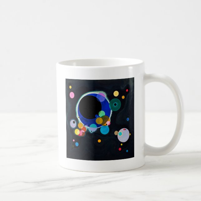 Caneca De Café Abstrato de Vários Círculos do Kandinsky (Direita)