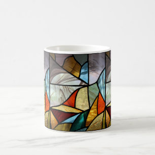 Caneca De Café Abstrato de Vidro com Vidro Multicolor