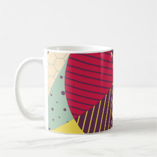Caneca De Café Abstrato Design geométrico colorido