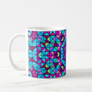 Caneca De Café Abstrato Digital Decorative Flower Colorful. Geoma
