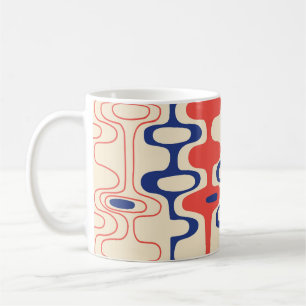 Caneca De Café abstrato do século médio: design sem costura moder