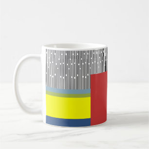 Caneca De Café Abstrato e Retângulos