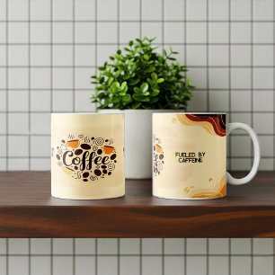 Caneca De Café Abstrato Earthy Café Design