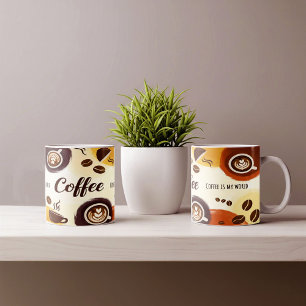 Caneca De Café Abstrato Earthy Café Design