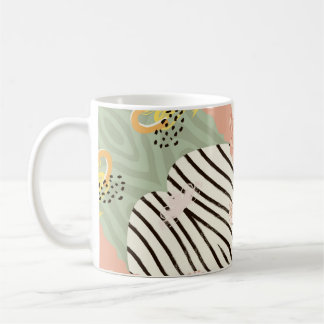 Caneca De Café Abstrato elegante - Luxo metálico e cor suave