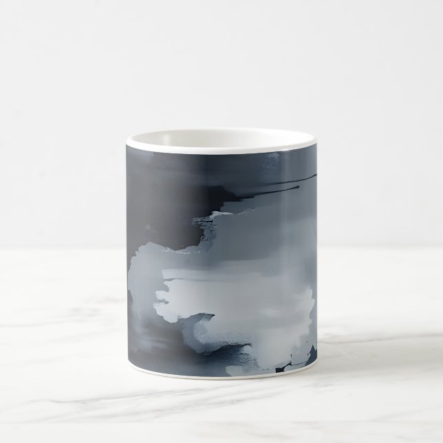 Caneca De Café Abstrato Escuro (Centro)
