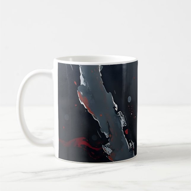 Caneca De Café Abstrato Escuro (Esquerda)