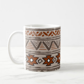 Caneca De Café Abstrato étnica: padrão desenhado à mão