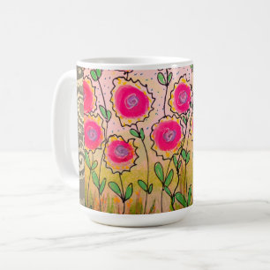 Caneca De Café Abstrato Floral 16